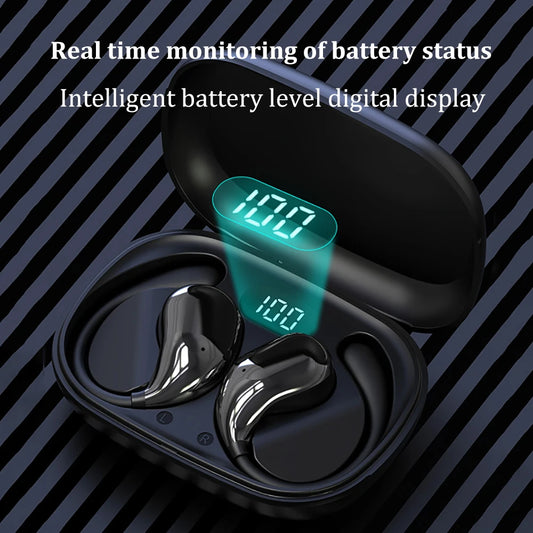 Zaarafy™ Bluetooth 5.4 Ear Hook TWS Earbuds – HiFi Stereo, LED Display, Long Standby