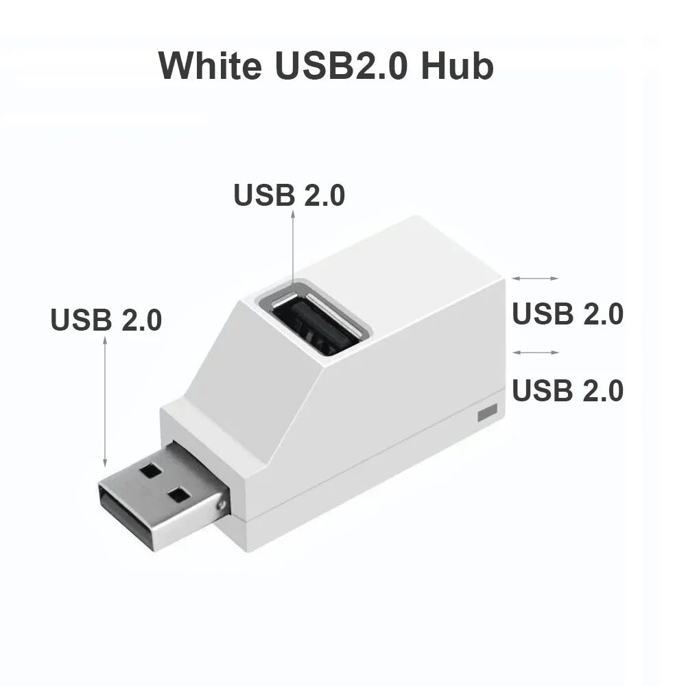Zaarafy™ USB 3.0 Hub Mini Splitter – 1 to 3 Port High Speed Adapter for PC & Laptop