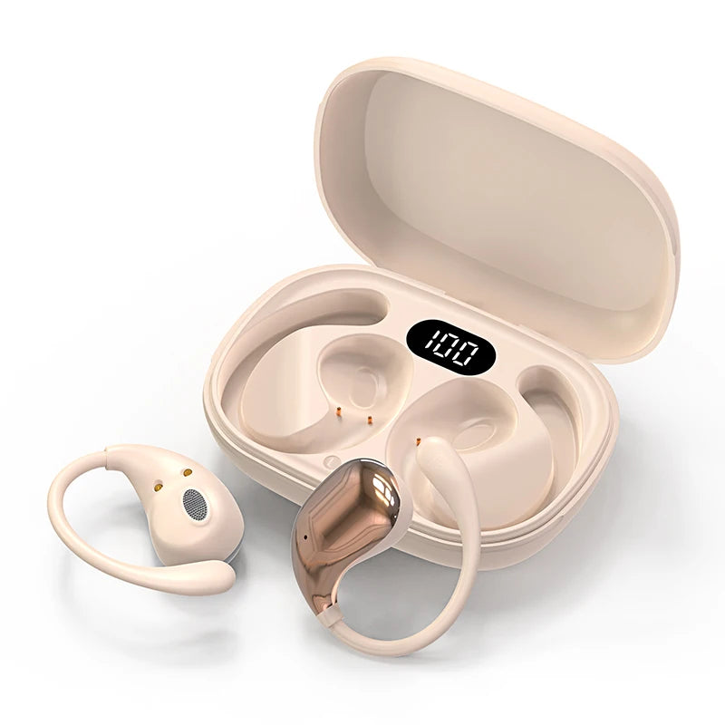Zaarafy™ Bluetooth 5.4 Ear Hook TWS Earbuds – HiFi Stereo, LED Display, Long Standby