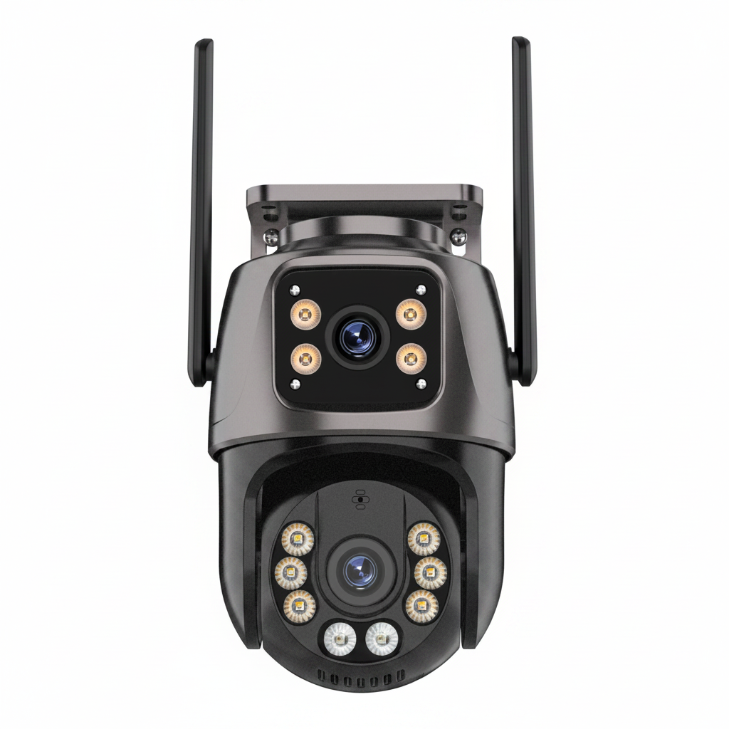 Zaarafy™ 4K 8MP WiFi PTZ Security Camera – Dual Lens, AI Auto Tracking, Outdoor CCTV