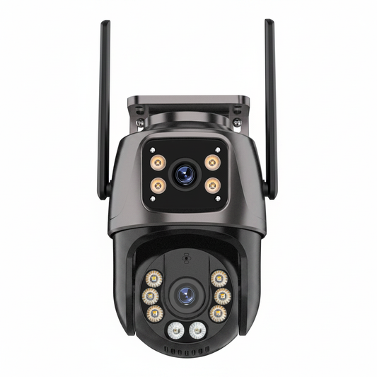 Zaarafy™ 4K 8MP WiFi PTZ Security Camera – Dual Lens, AI Auto Tracking, Outdoor CCTV