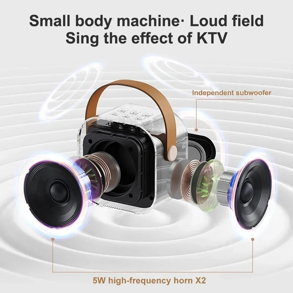 Zaarafy™ Professional Karaoke Bluetooth Speaker – Wireless Mic, KTV Column Speaker, HiFi Audio
