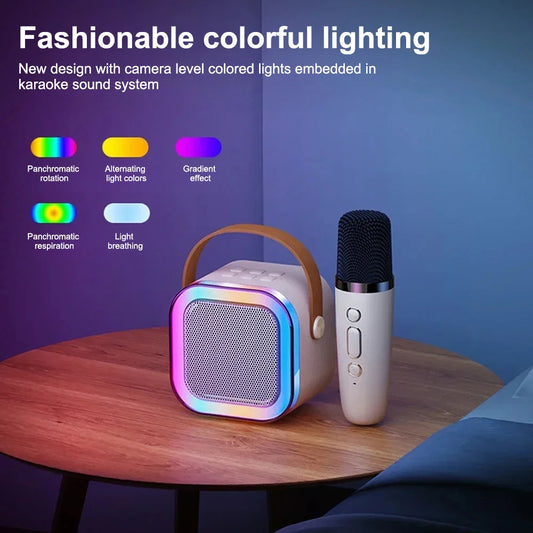 Zaarafy™ Professional Karaoke Bluetooth Speaker – Wireless Mic, KTV Column Speaker, HiFi Audio
