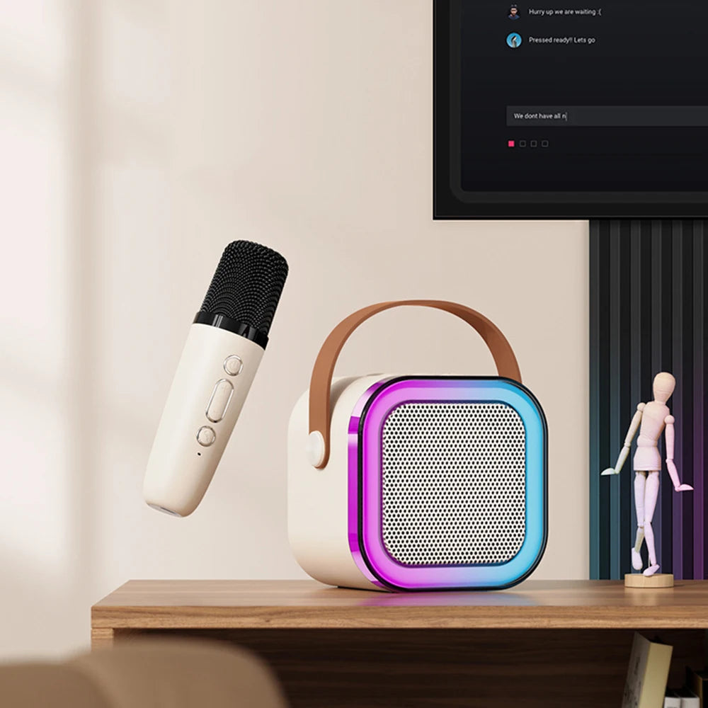Zaarafy™ Professional Karaoke Bluetooth Speaker – Wireless Mic, KTV Column Speaker, HiFi Audio