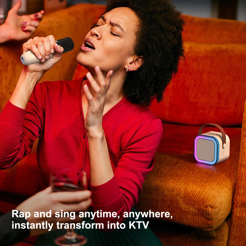 Zaarafy™ Professional Karaoke Bluetooth Speaker – Wireless Mic, KTV Column Speaker, HiFi Audio