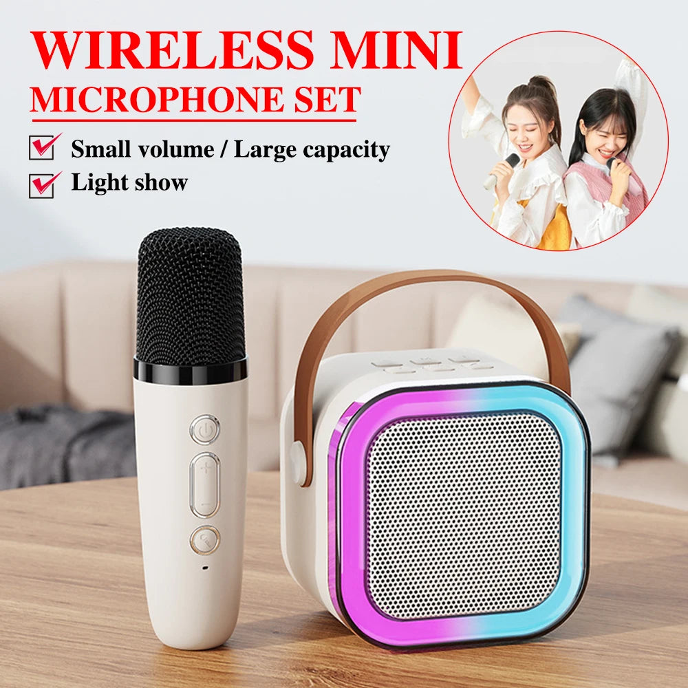 Zaarafy™ Professional Karaoke Bluetooth Speaker – Wireless Mic, KTV Column Speaker, HiFi Audio