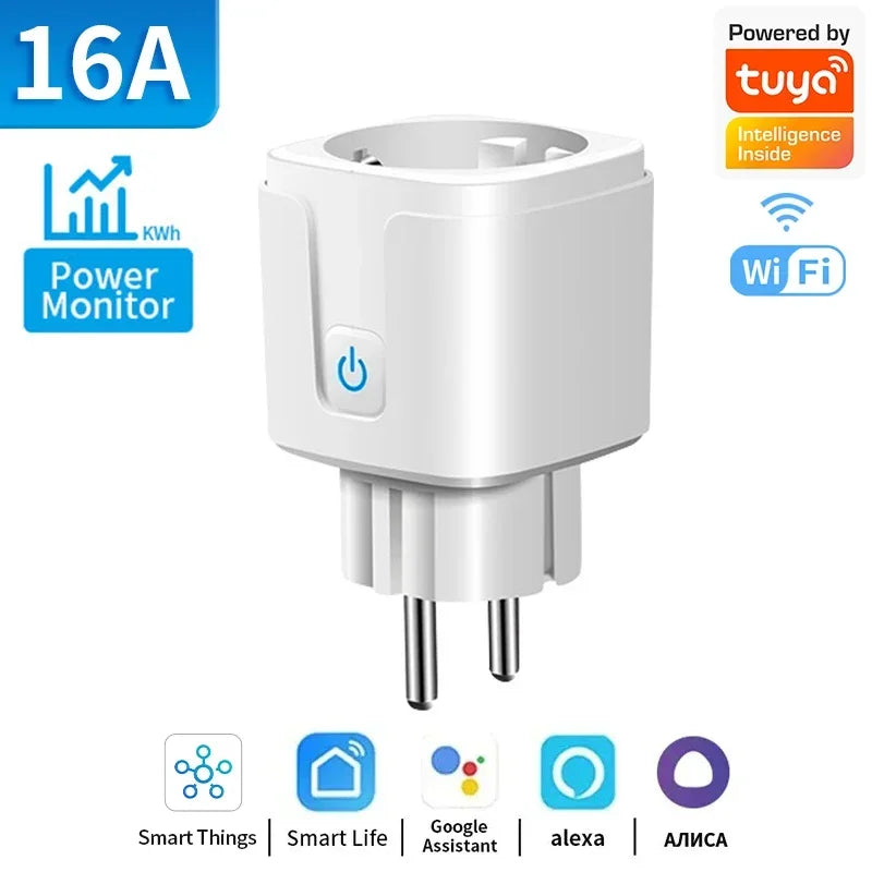 Zaarafy™ Tuya WiFi Zigbee Smart Socket EU – 16A Power Monitor, Alexa Compatible