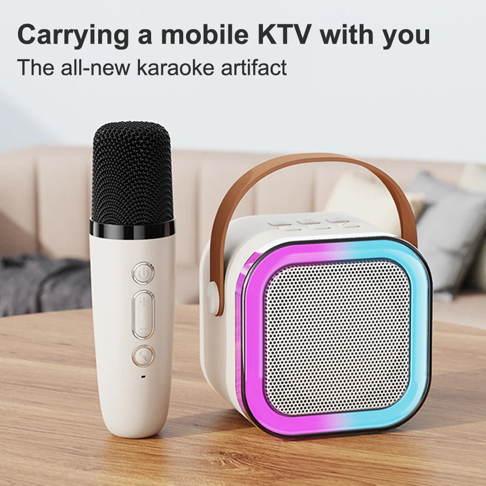 Zaarafy™ Professional Karaoke Bluetooth Speaker – Wireless Mic, KTV Column Speaker, HiFi Audio