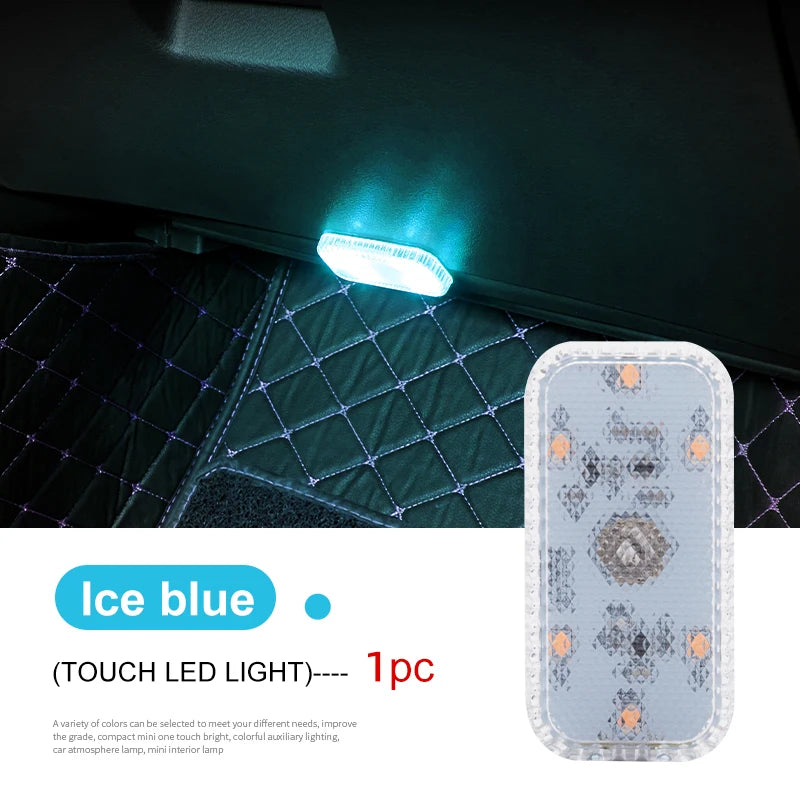Zaarafy™ LED Touch Car Interior Light – Mini Wireless Ceiling Reading Lamp, USB Charging, Door & Trunk