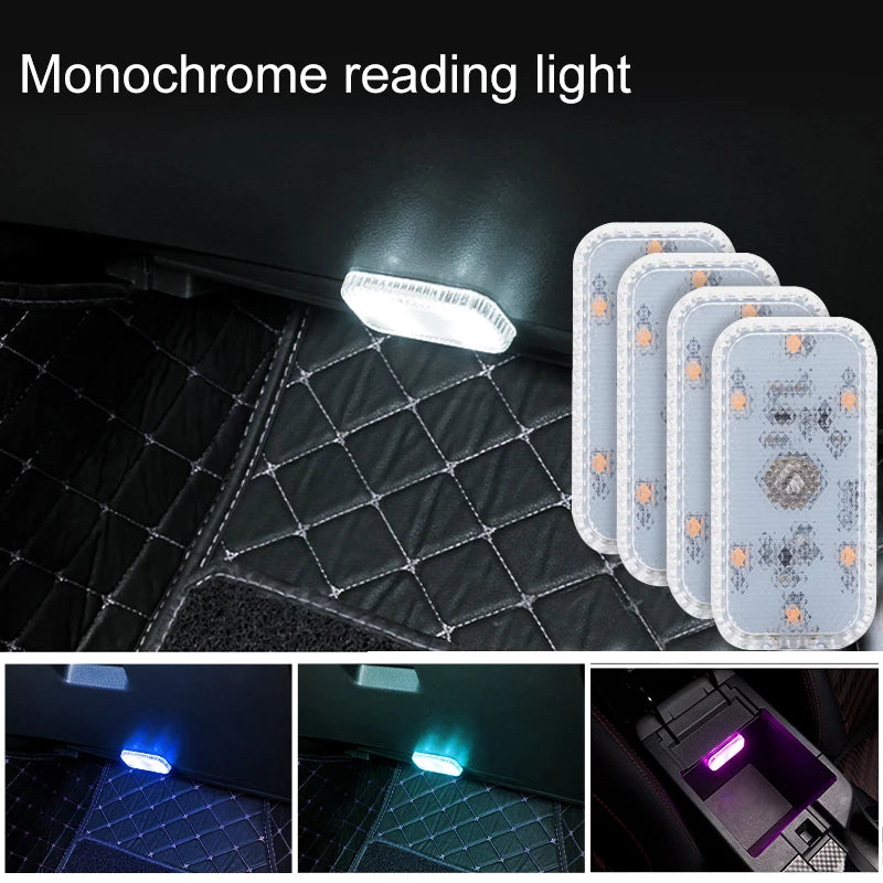 Zaarafy™ LED Touch Car Interior Light – Mini Wireless Ceiling Reading Lamp, USB Charging, Door & Trunk