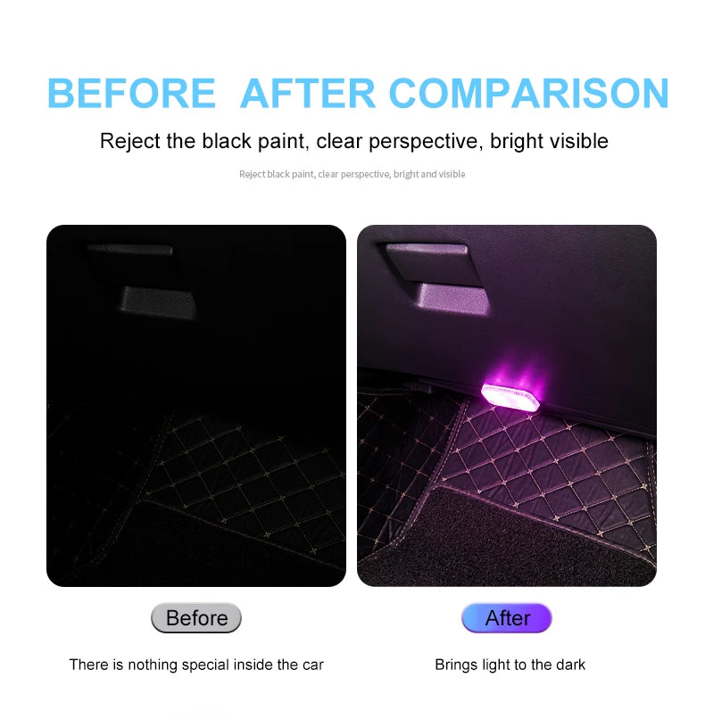 Zaarafy™ LED Touch Car Interior Light – Mini Wireless Ceiling Reading Lamp, USB Charging, Door & Trunk