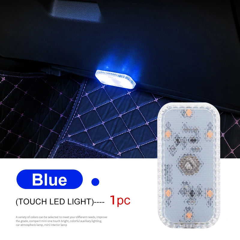 Zaarafy™ LED Touch Car Interior Light – Mini Wireless Ceiling Reading Lamp, USB Charging, Door & Trunk