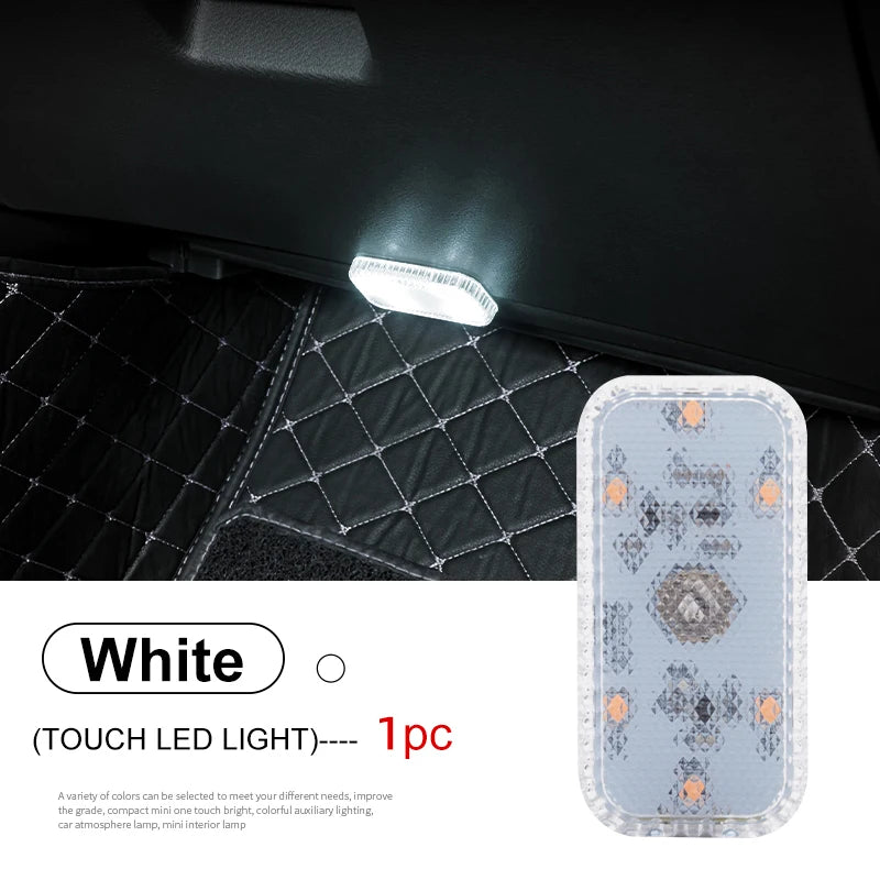 Zaarafy™ LED Touch Car Interior Light – Mini Wireless Ceiling Reading Lamp, USB Charging, Door & Trunk