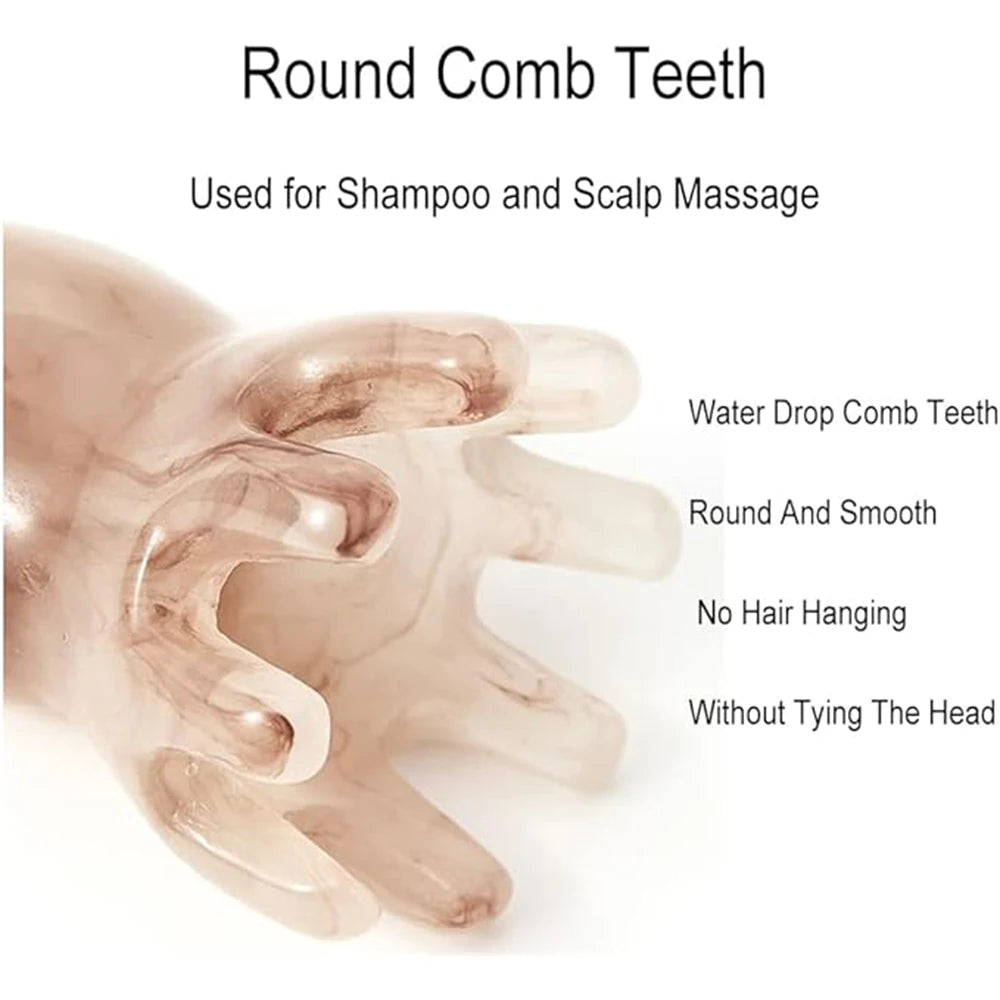 Zaarafy™ Octopus Scalp Massage Comb – Wide Tooth, Meridian Acupoint, Deep Relaxation