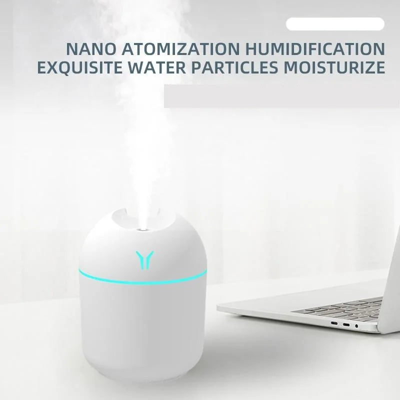 Zaarafy™ GlowMist Mini USB Air Humidifier & Aroma Diffuser (250ml)
