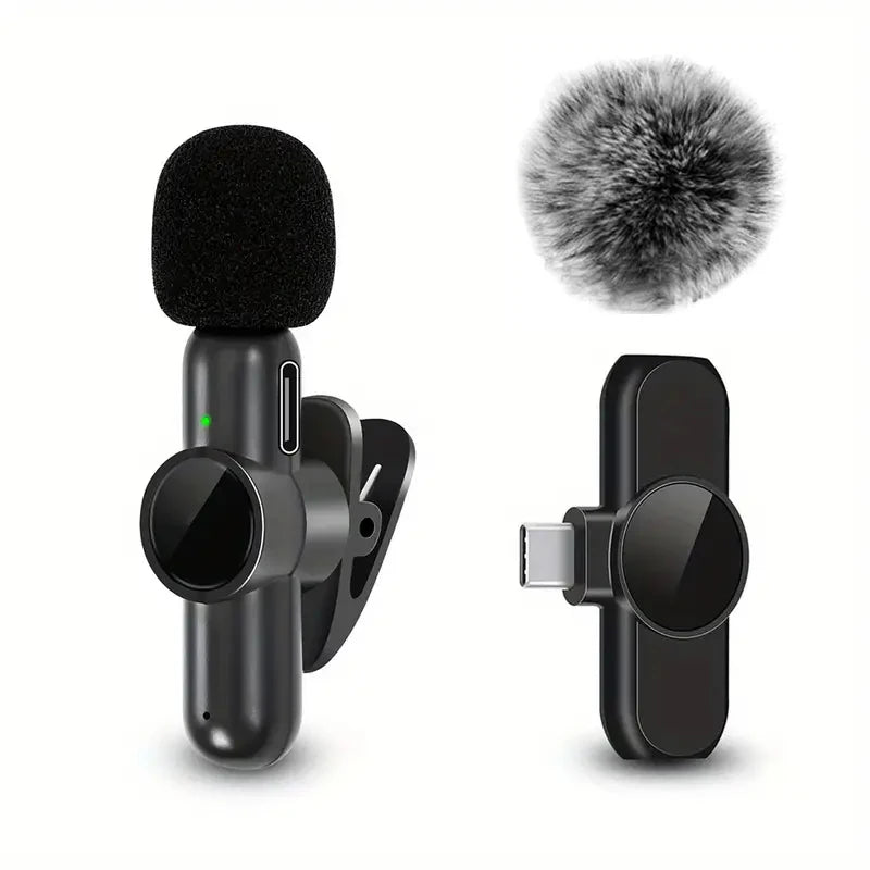 Zaarafy™ Wireless Lavalier Microphone – Mini Clip-On Mic for iPhone, Android & Live Recording
