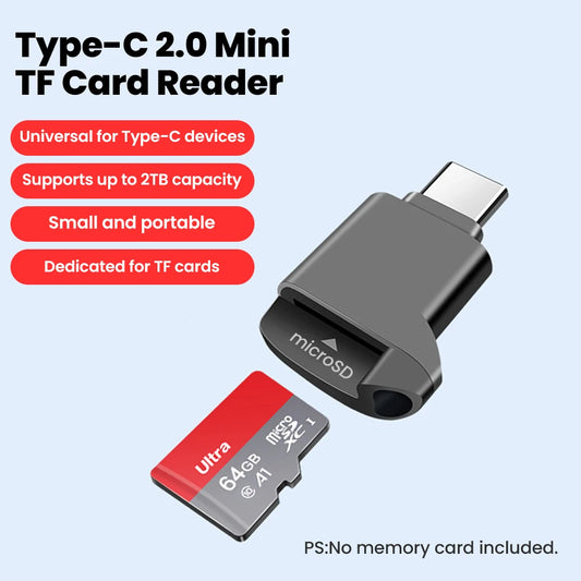 Zaarafy™ Mini Type-C TF Card Reader for iPhone 16/17 & Android