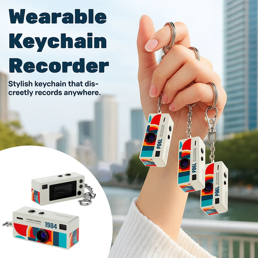 Zaarafy™ Magecam Mini Keychain Camera – 1080P HD, Flash, Retro Design, Memory Card Support