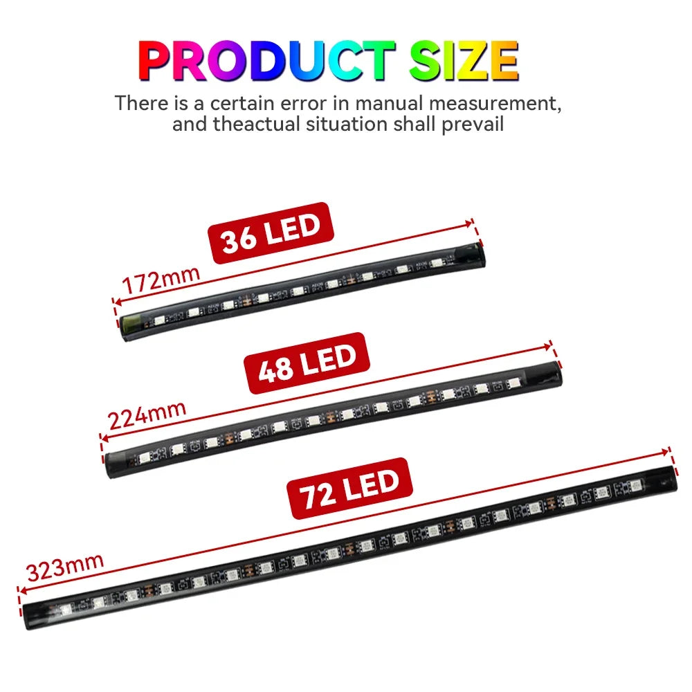 Zaarafy™ Car Interior RGB Neon Atmosphere Light – 36/48/72 LED, App & Remote Music Control