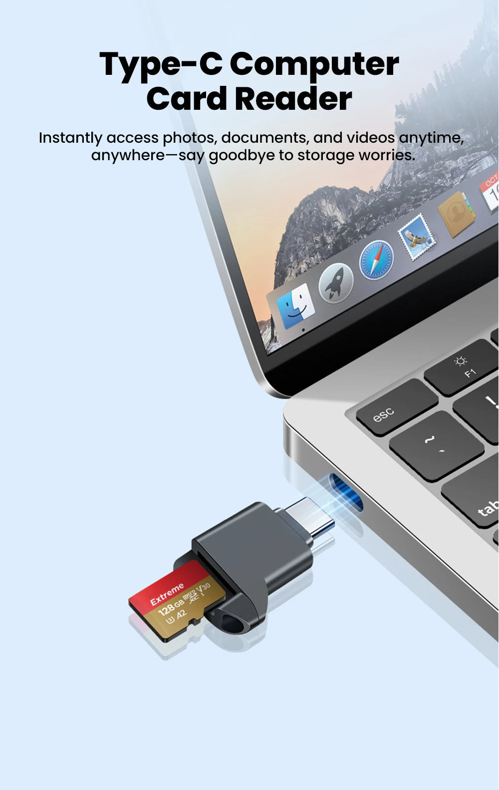 Zaarafy™ Mini Type-C TF Card Reader for iPhone 16/17 & Android