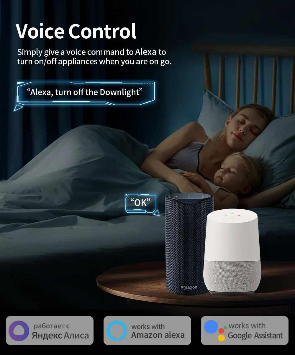 Zaarafy™ TNCE Tuya Smart Plug – WiFi & Zigbee 3.0, 16A/20A Power Monitor, Alexa Voice Control