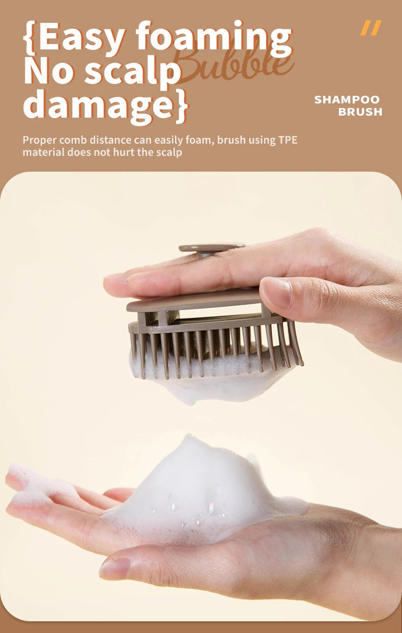 Zaarafy™ Silicone Scalp Massage Shampoo Brush – Deep Clean Hair Washing Tool