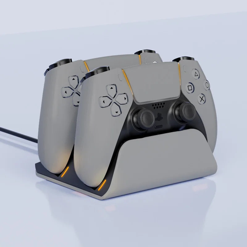 Zaarafy™ PS5 Dual Controller Fast Charging Dock – Wireless Gamepad Charger Stand