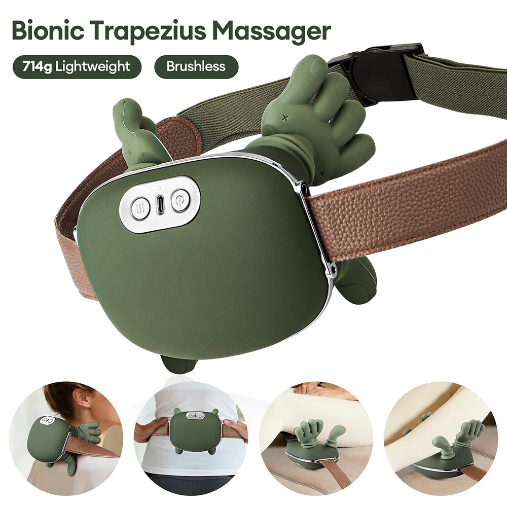 Zaarafy™ 4D Wireless Neck & Shoulder Massager – Bionic Kneading Shawl, 2000mAh