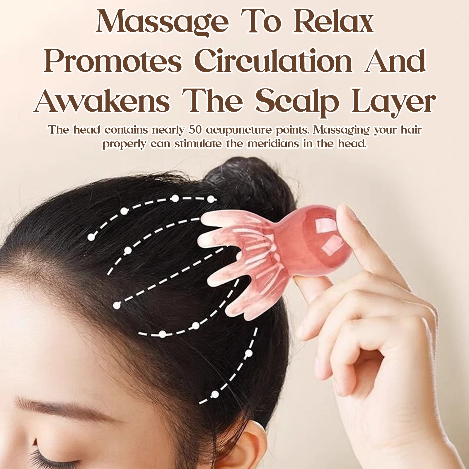 Zaarafy™ Octopus Head Acupressure Massager – Portable SPA Gua Sha Scalp Tool