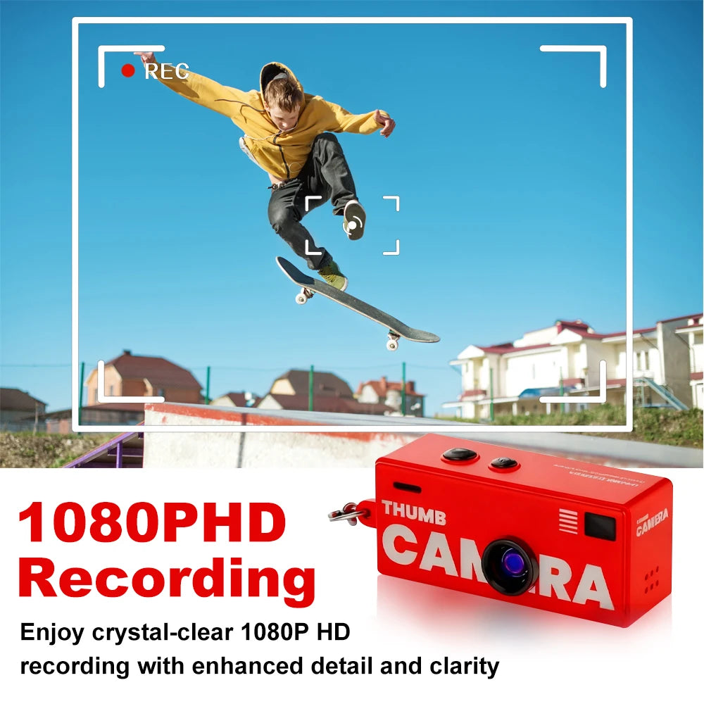 Zaarafy™ Magecam Mini Keychain Camera – 1080P HD, Flash, Retro Design, Memory Card Support