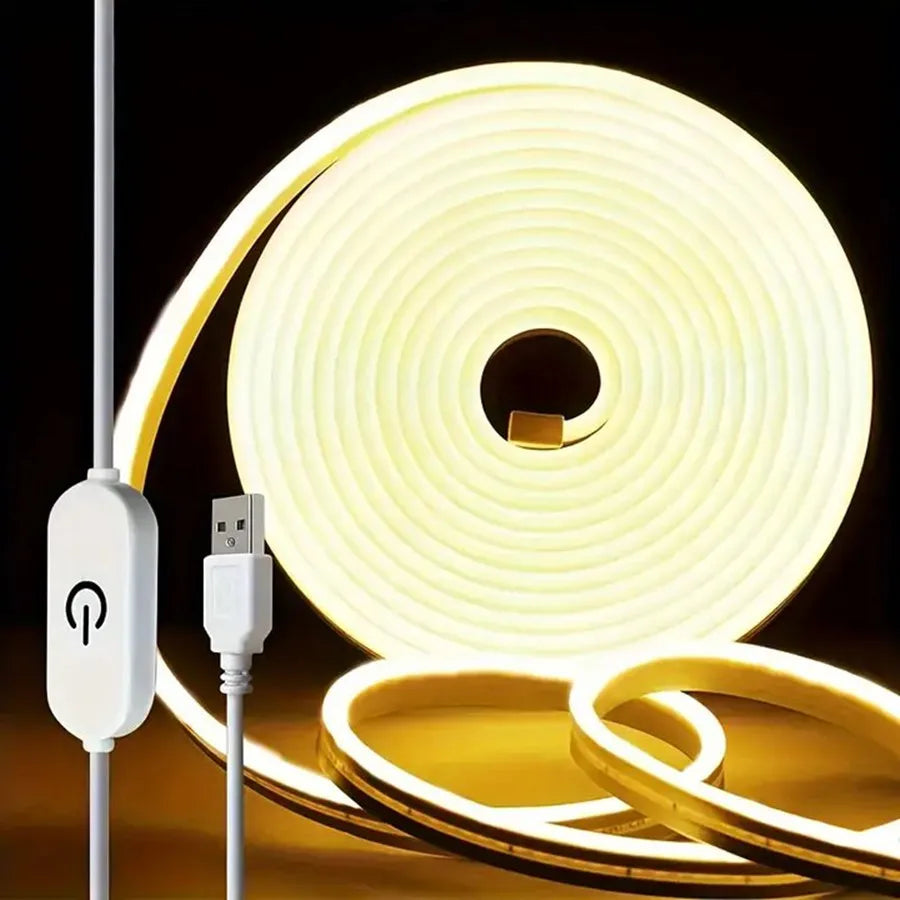 Zaarafy™ USB Neon LED Strip Light – DC 5V Dimmable Touch Sensor, Silicone Waterproof Room Decor