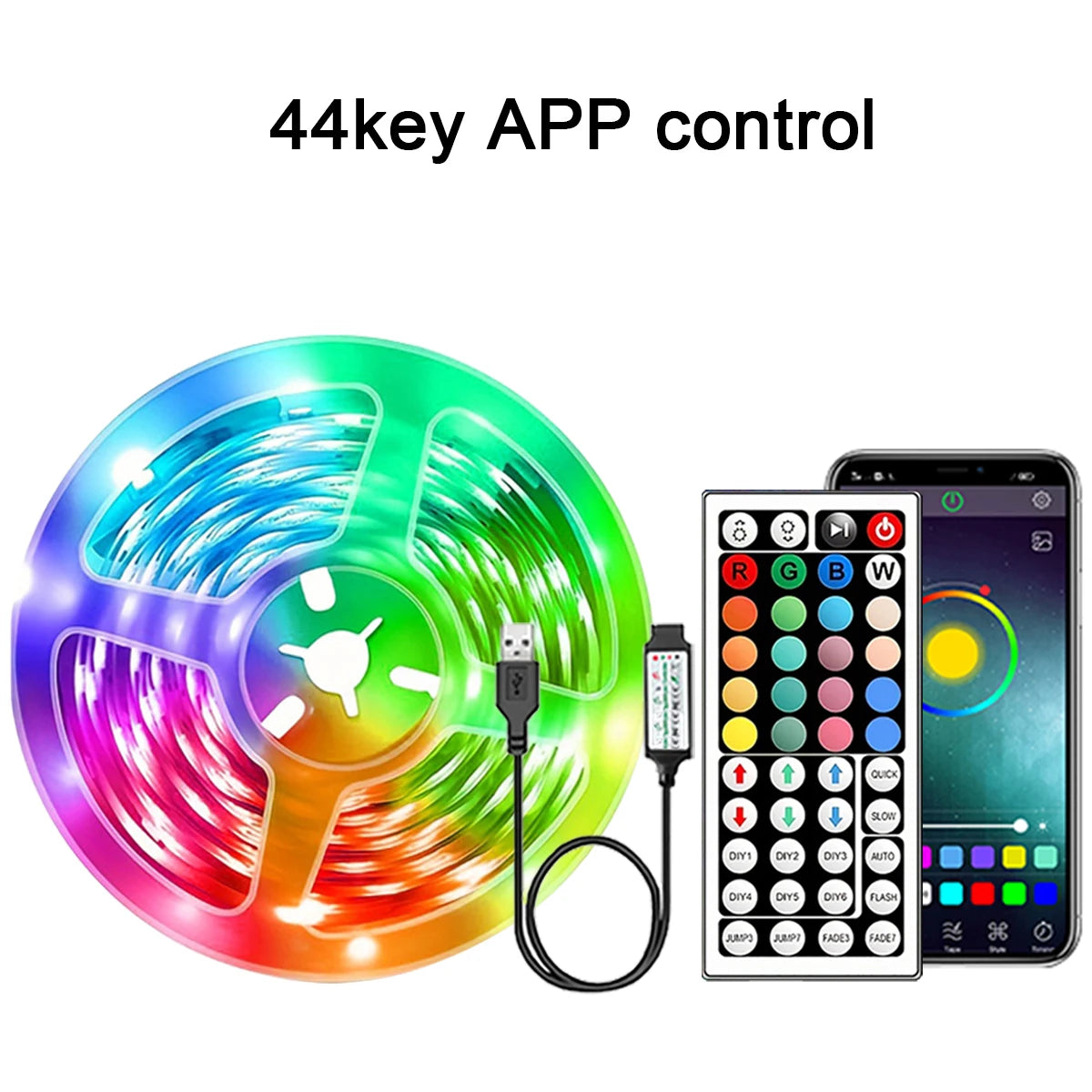 Zaarafy™ RGB LED Strip Lights – 5M-30M App Control, Flexible Room Decoration Light Tape