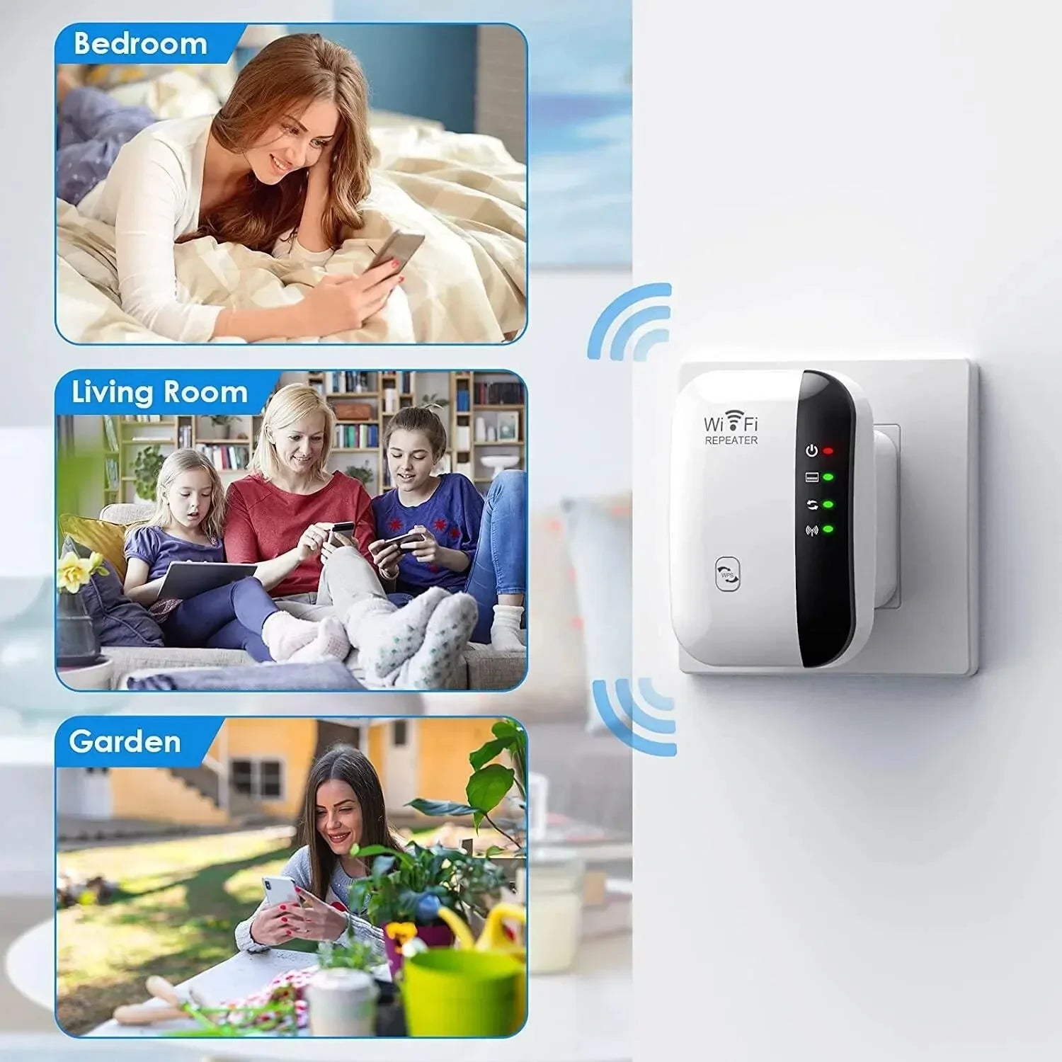 Zaarafy™ WiFi Extender Signal Booster – Wireless Network Repeater & AP for Home Broadband