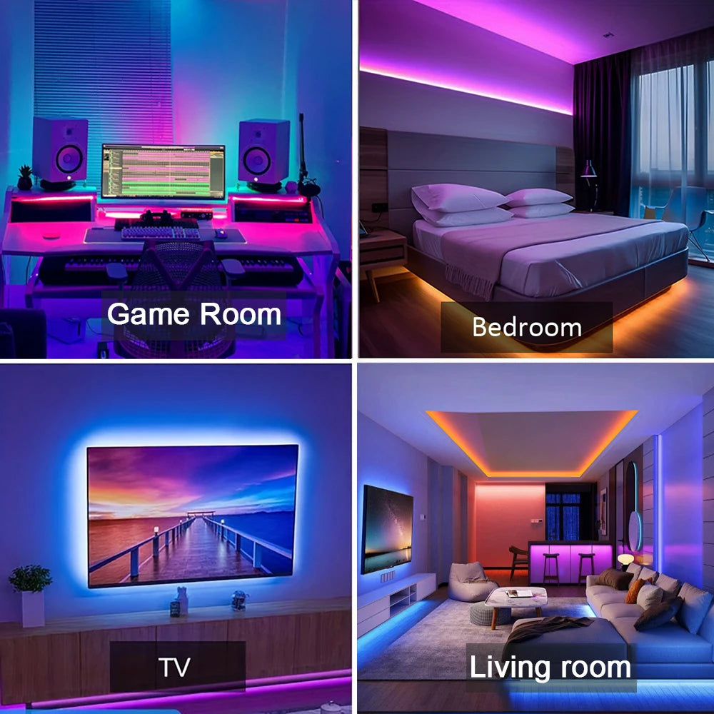 Zaarafy™ RGB LED Strip Lights – 5M-30M App Control, Flexible Room Decoration Light Tape