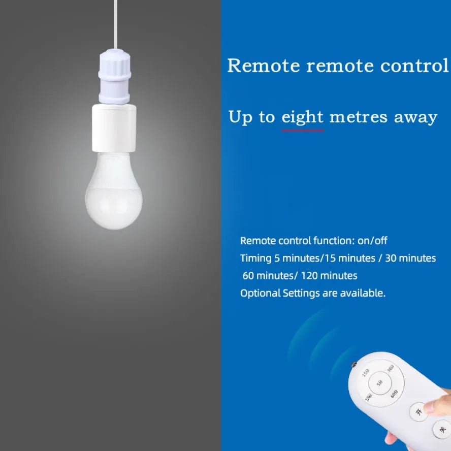 Zaarafy™ E27 Smart Timer Lamp Holder – Wireless Remote Control, 60W, 110-265V