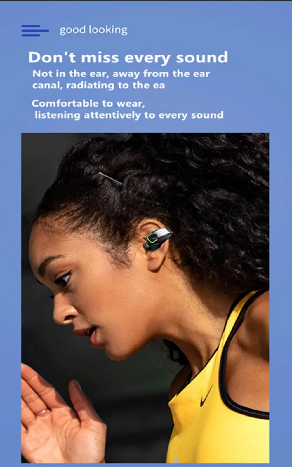 Zaarafy™ Bone Conduction Clip-On Bluetooth Earphone – Monaural Wireless Business Headset