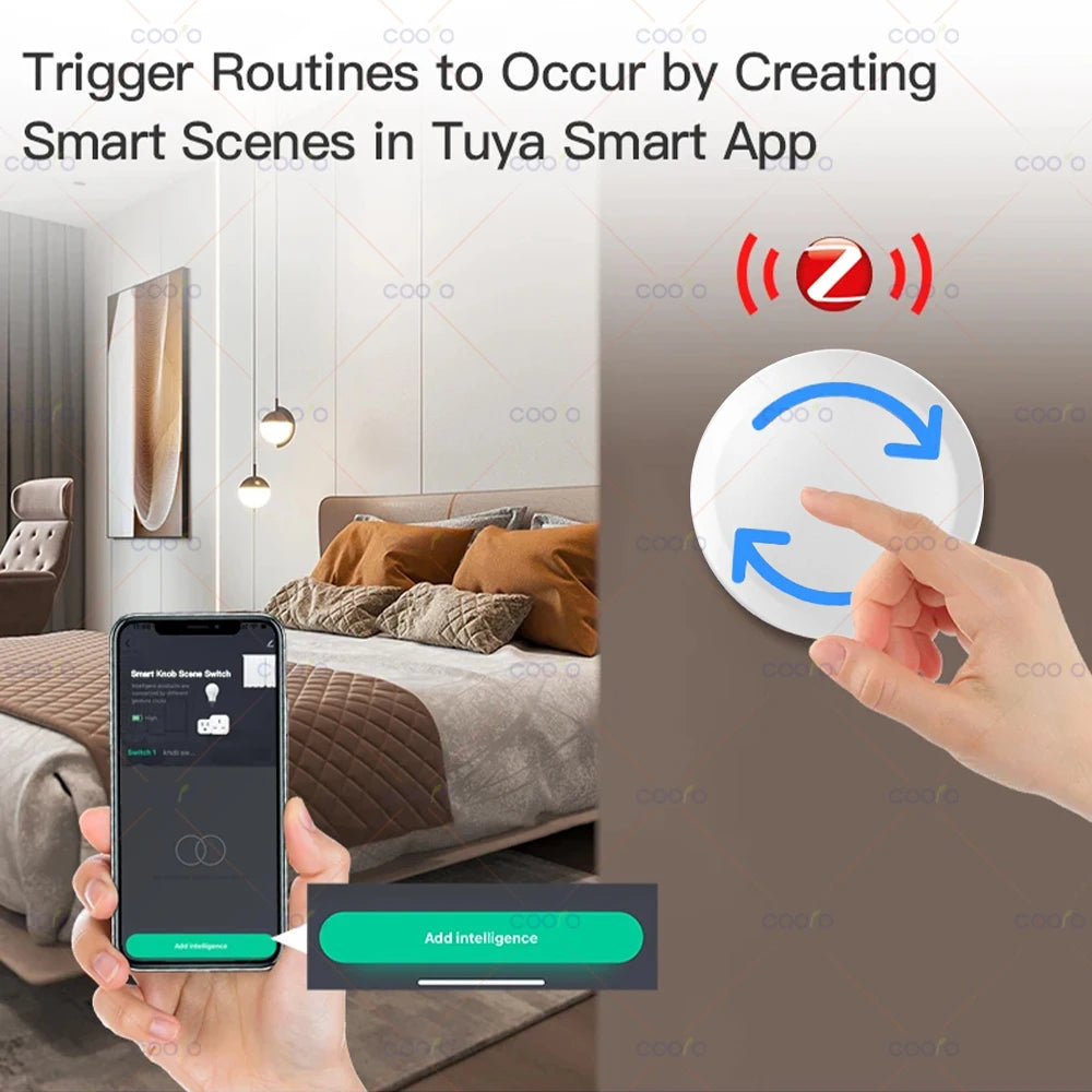 Zaarafy™ Tuya Smart ZigBee Wireless Knob Switch