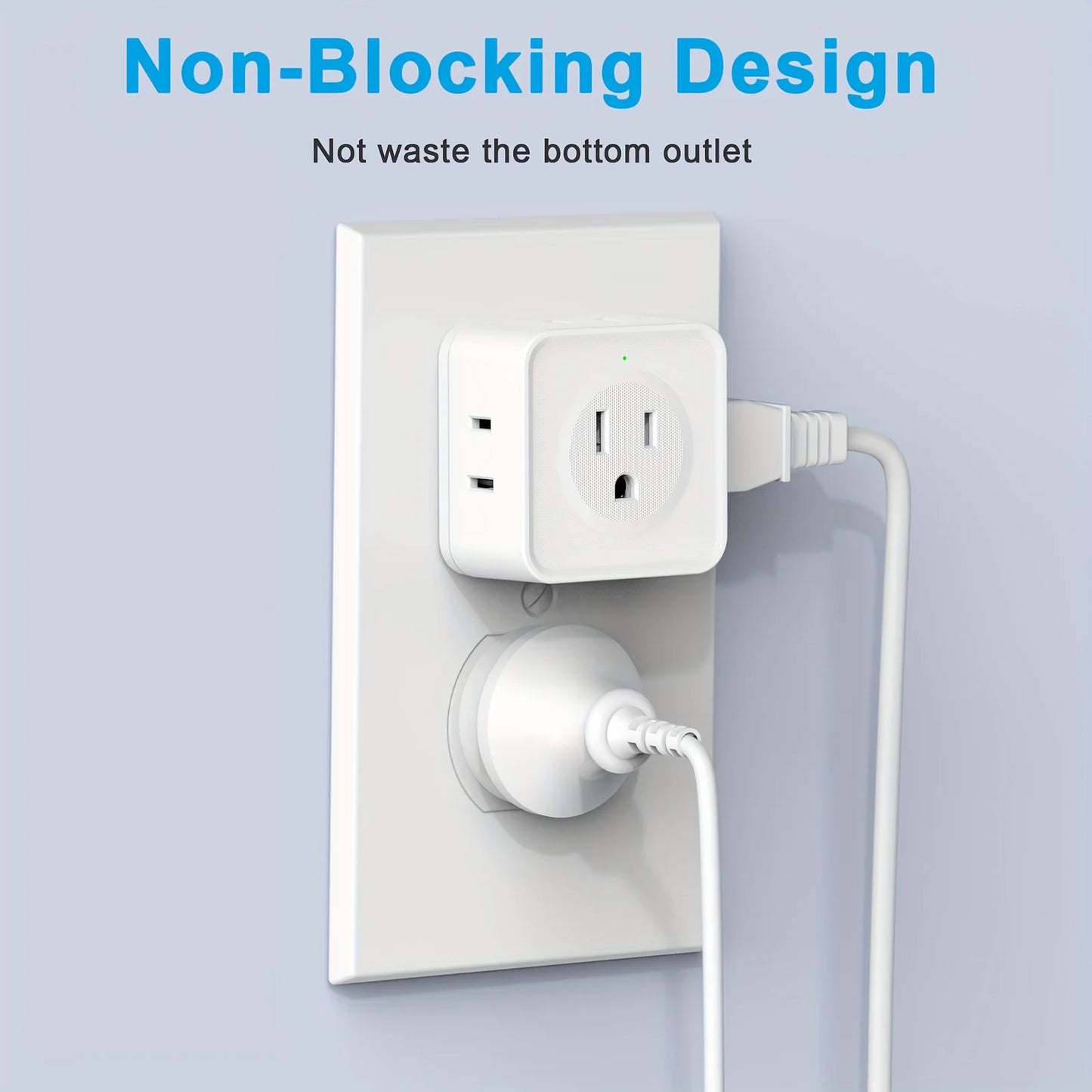Zaarafy™ 5-Way Wall Outlet Extender – Multi Plug Splitter for Travel, Home & Office
