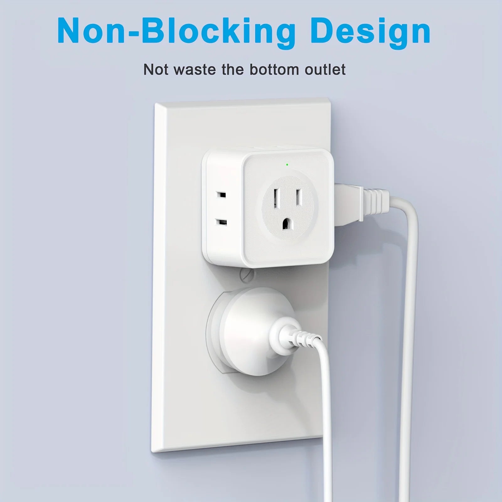 Zaarafy™ 5-Way Wall Outlet Extender – Multi Plug Splitter for Travel, Home & Office