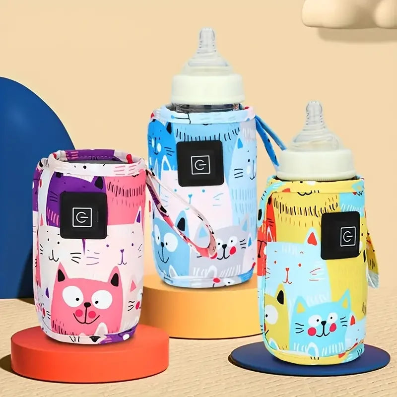 Zaarafy™ USB Portable Baby Bottle Warmer – Travel Stroller Insulated Bag, Nursing Bottle Heater