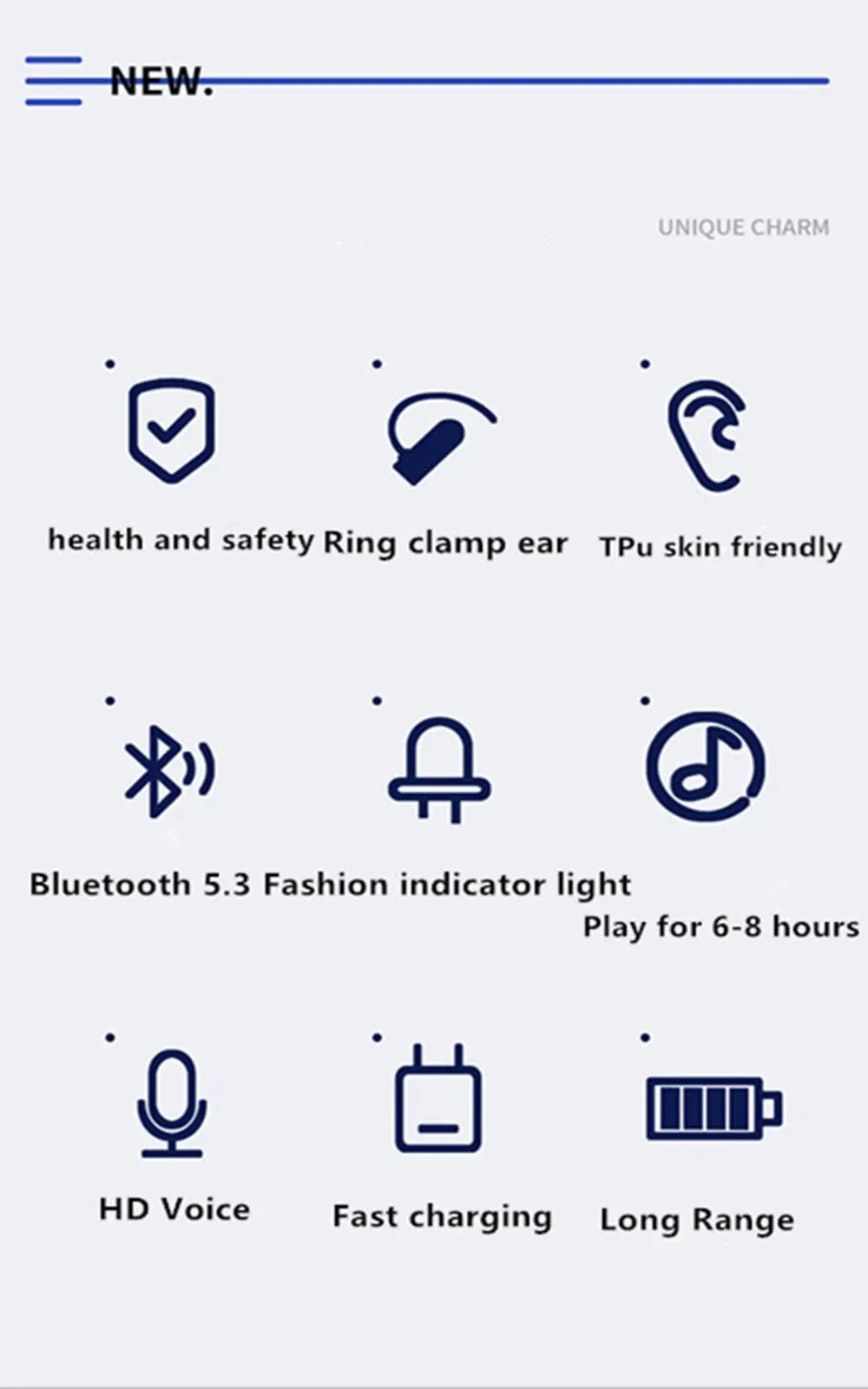 Zaarafy™ Bone Conduction Clip-On Bluetooth Earphone – Monaural Wireless Business Headset