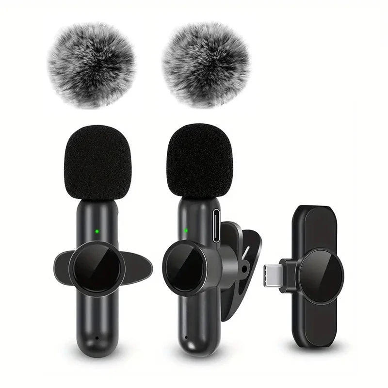 Zaarafy™ Wireless Lavalier Microphone – Mini Clip-On Mic for iPhone, Android & Live Recording