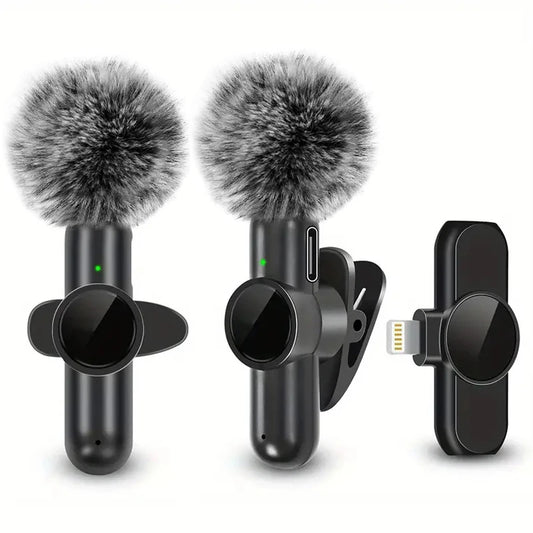 Zaarafy™ Wireless Lavalier Microphone – Mini Clip-On Mic for iPhone, Android & Live Recording