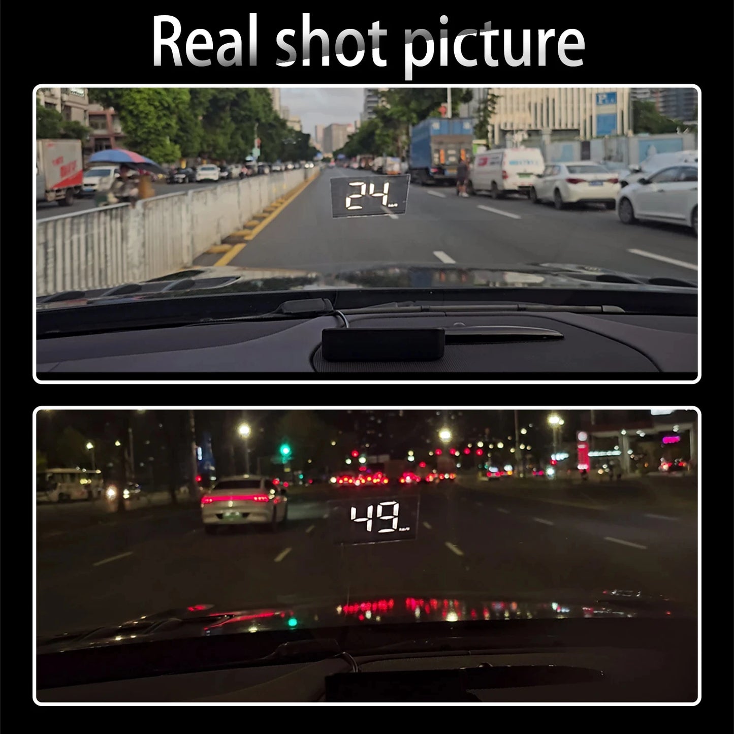 Zaarafy™ HD Car Head-Up Display M2 – GPS Speedometer, KM/H Digital HUD Windshield Projector