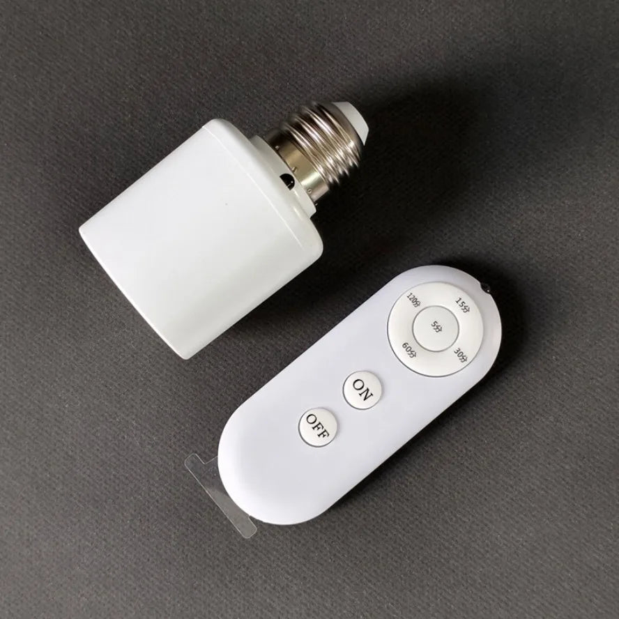Zaarafy™ E27 Smart Timer Lamp Holder – Wireless Remote Control, 60W, 110-265V