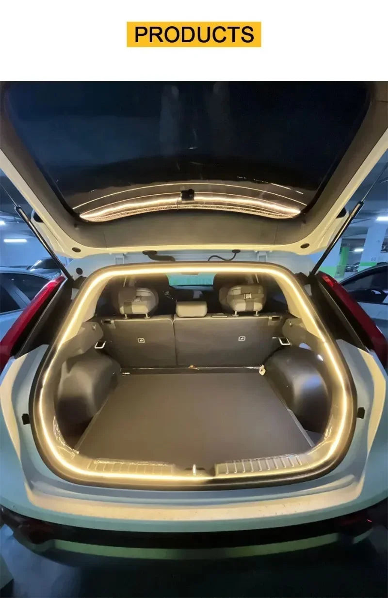 Zaarafy™ Car Trunk Ambient LED Light Strip – Auto Sensing, Wiring-Free Interior Decoration