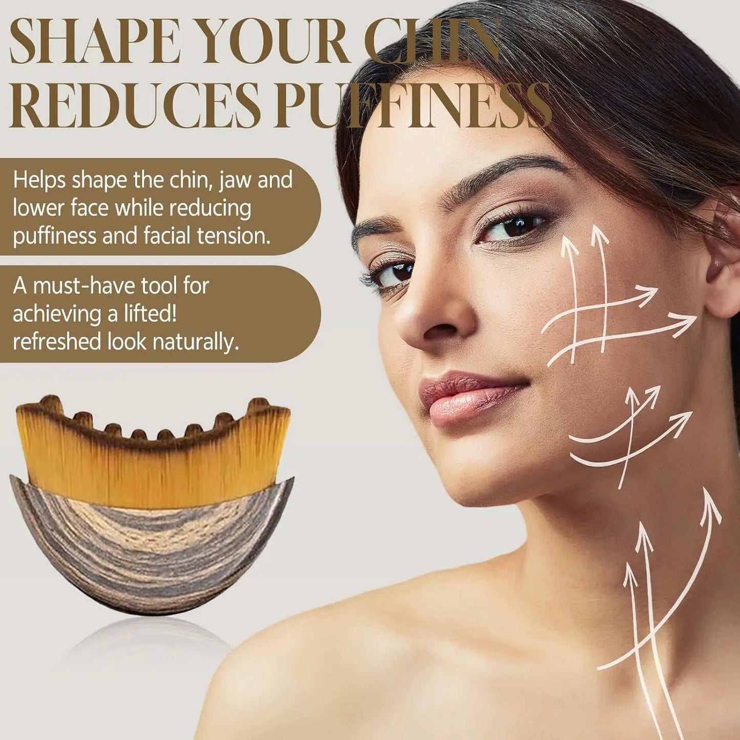 Zaarafy™ Lymphatic Contour Face Brush – Drainage Massage, Reduce Puffiness, Skin Sculpting