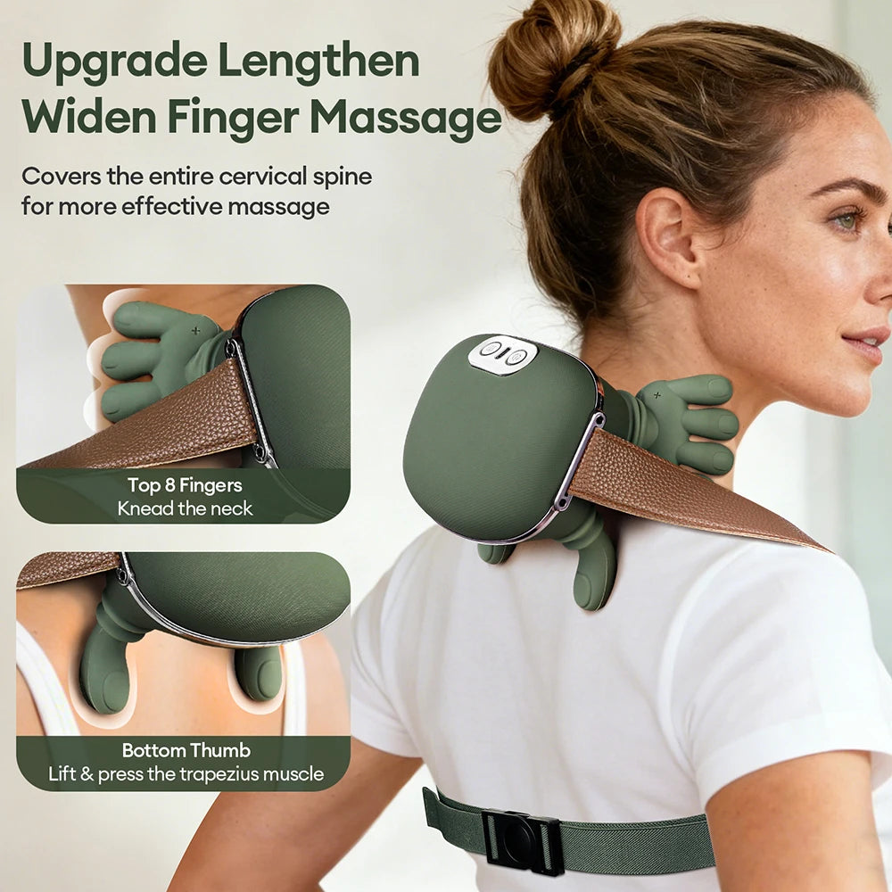 Zaarafy™ 4D Wireless Neck & Shoulder Massager – Bionic Kneading Shawl, 2000mAh