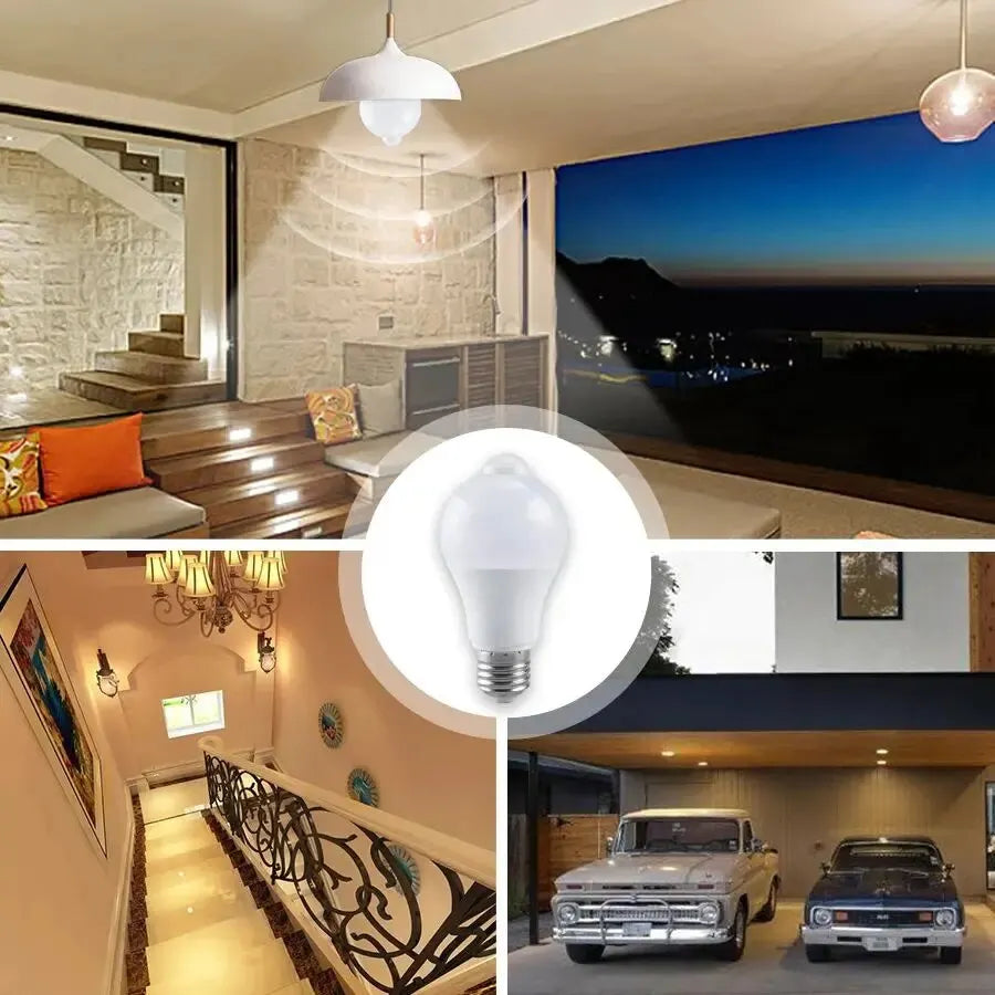 Zaarafy™ PIR Motion Sensor LED Bulb – 12W E27 Smart Auto ON/OFF Home & Stair Light