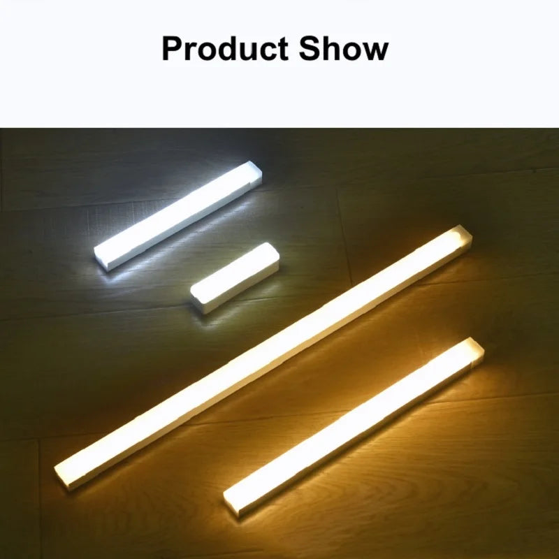 Zaarafy™ Motion Sensor LED Night Light Bar – USB Rechargeable, Cabinet & Staircase Strip Lamp